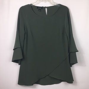 Alyx olive green asymmetrical hem top